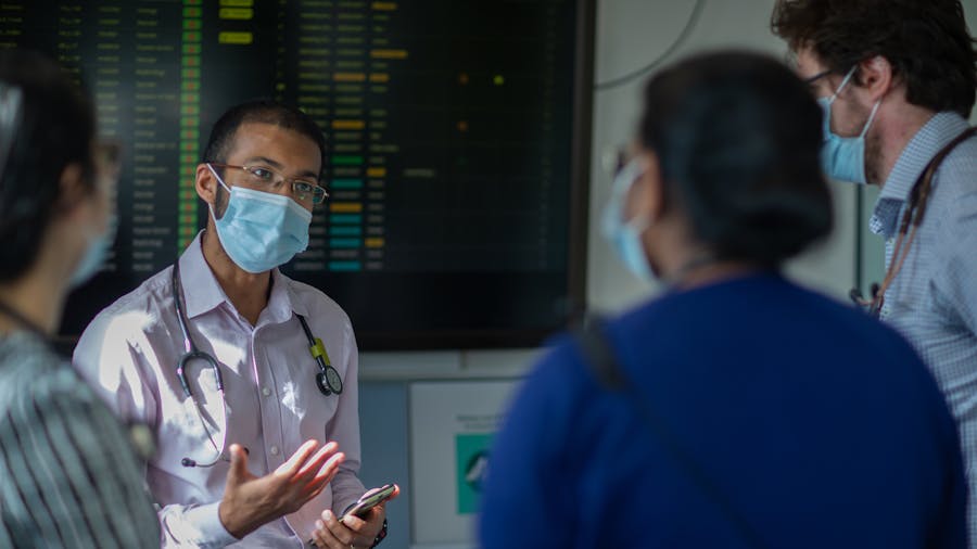 Group of doctors talking