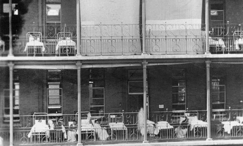 Balconies being used as a ward