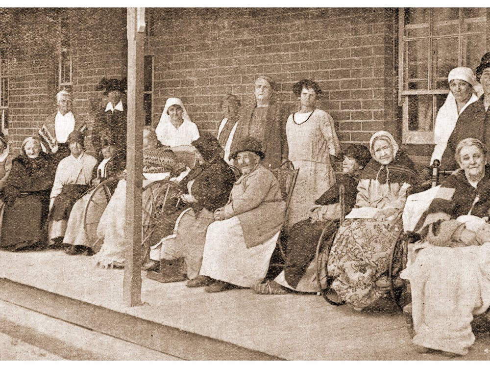 Female inmates in 1928 at what is now the RMH Royal Park