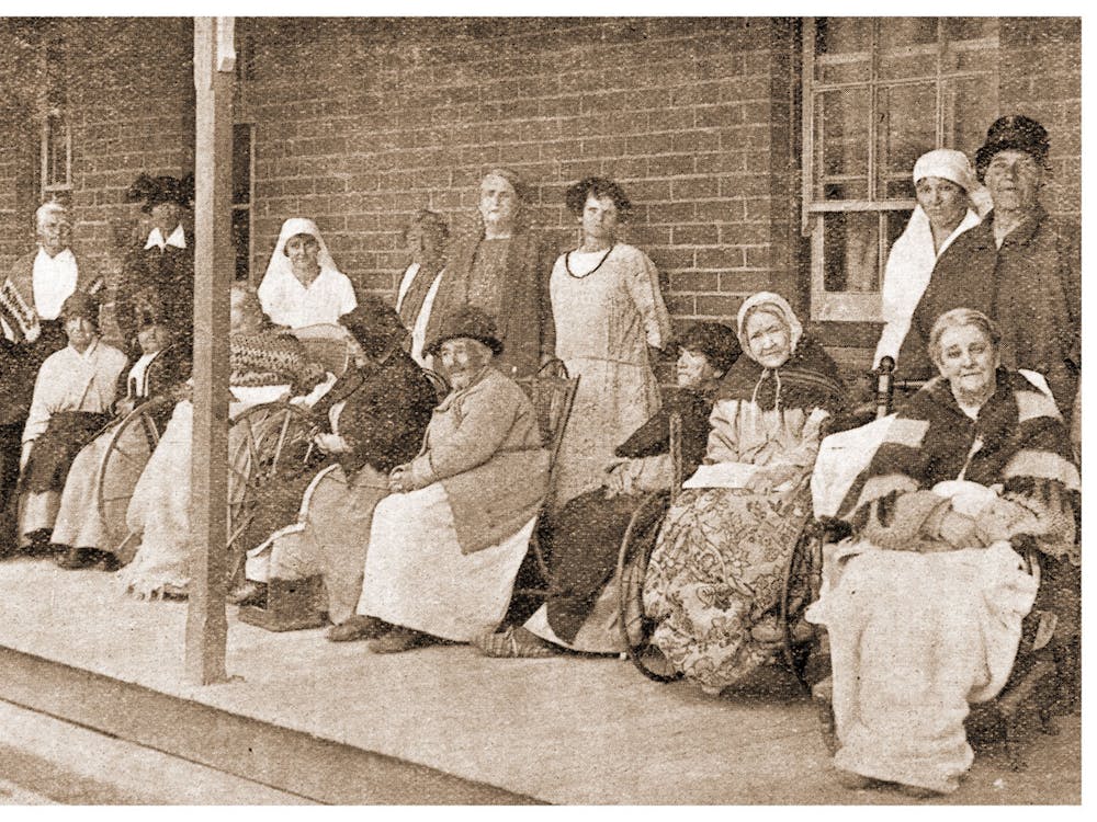 Female inmates in 1928 at what is now the RMH Royal Park