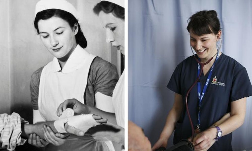 Then and now nurses