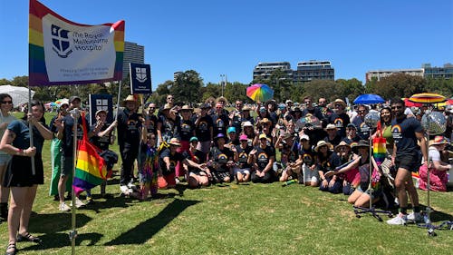 The RMH staff celebrate at the 2024 Midsumma Pride March