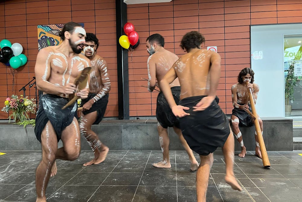 Bandok Tati dancers at First Nations Health Unit opening