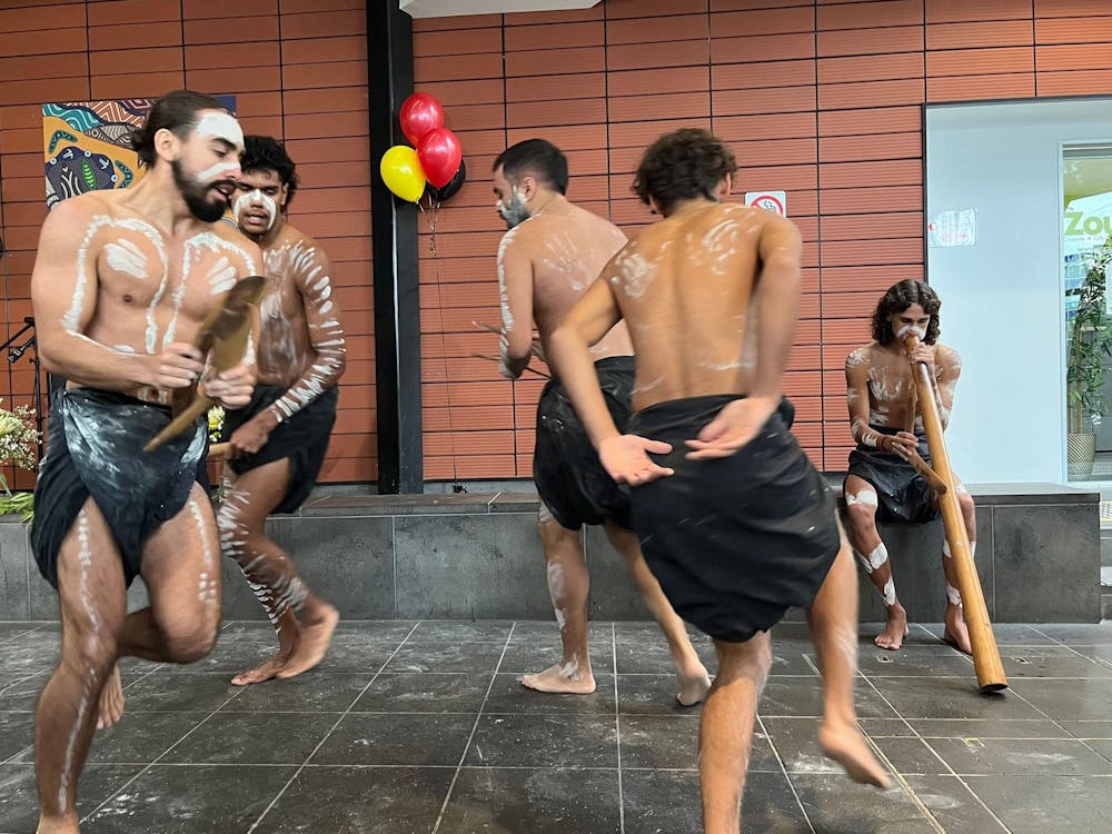 Bandok Tati dancers at First Nations Health Unit opening