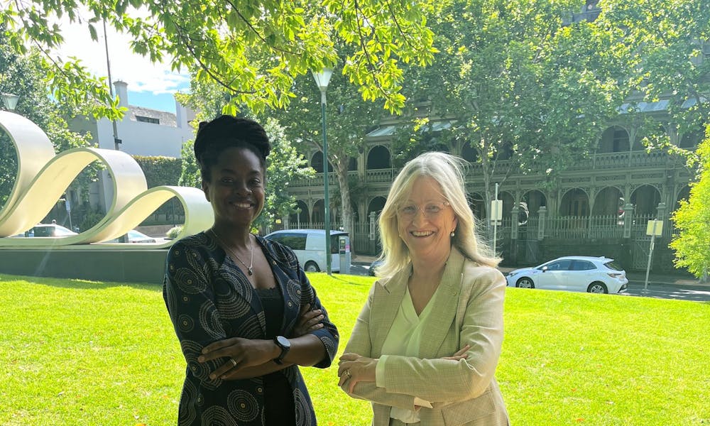 Victorian Honour Roll for Women inductees A/Prof Kudzai Kanhutu and Prof Jane Gunn
