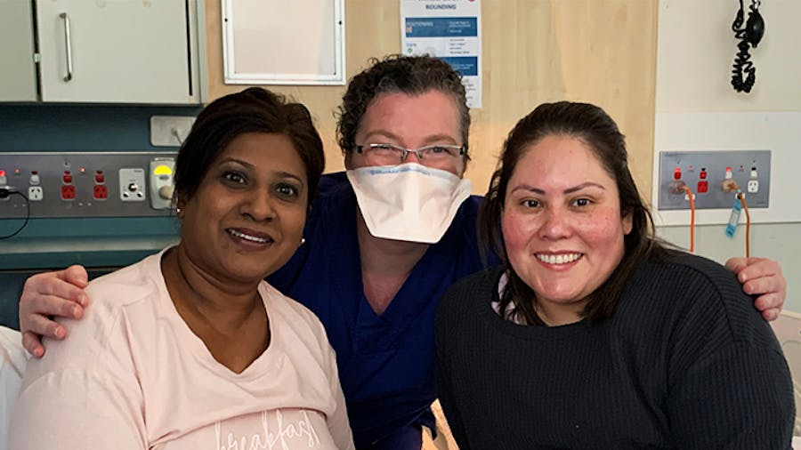 Christene, Dr Emma Tully and Carolina Maistry