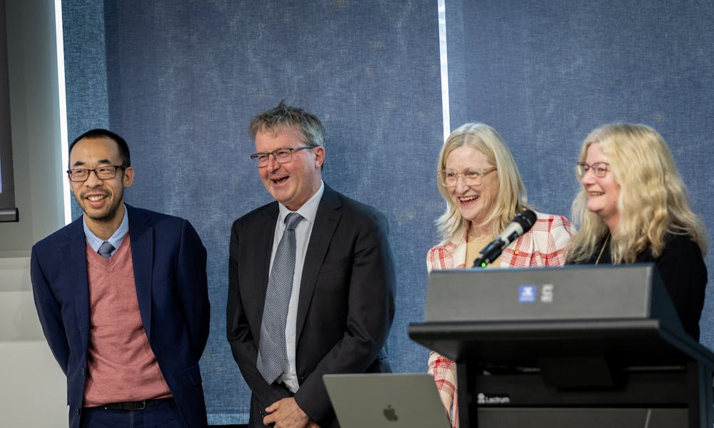 Professor Steven Tong, Professor Mark Cassidy, Professor Jane Gunn and Professor Julie Simpson at Melbourne Connect