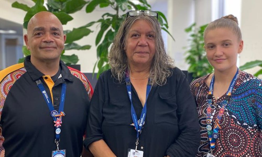 Aboriginal Health Unit members Steven Portelli, Moira Raynor and Lani Wilson