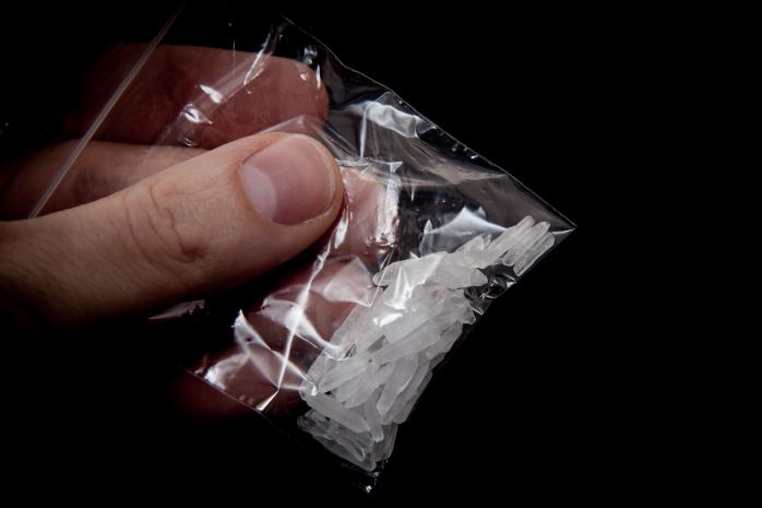 Small bag of white crystal shards