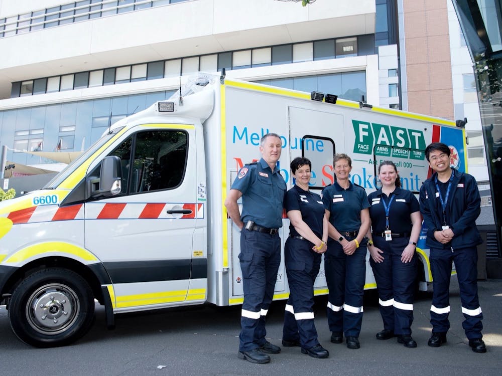 Mobile Stroke Unit with Ambulance Victoria paramedic and the RMH Stroke team