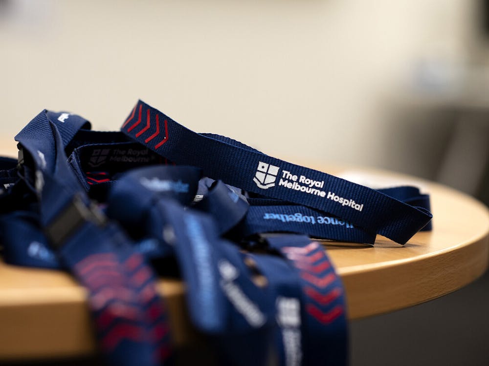 The RMH branded staff lanyards in a pile