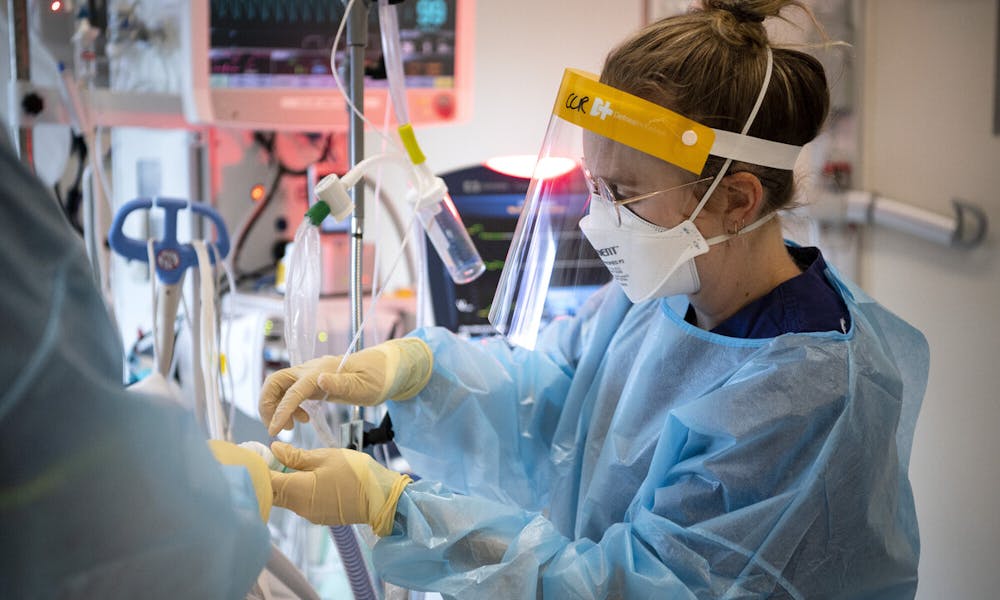 ICU Doctors in protective equipment