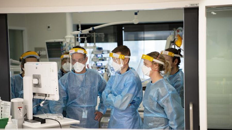ICU team in PPE during COVID-19