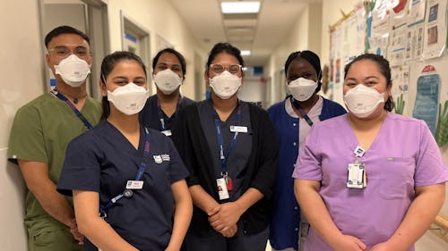 Nurses on ward for International Nurses Day