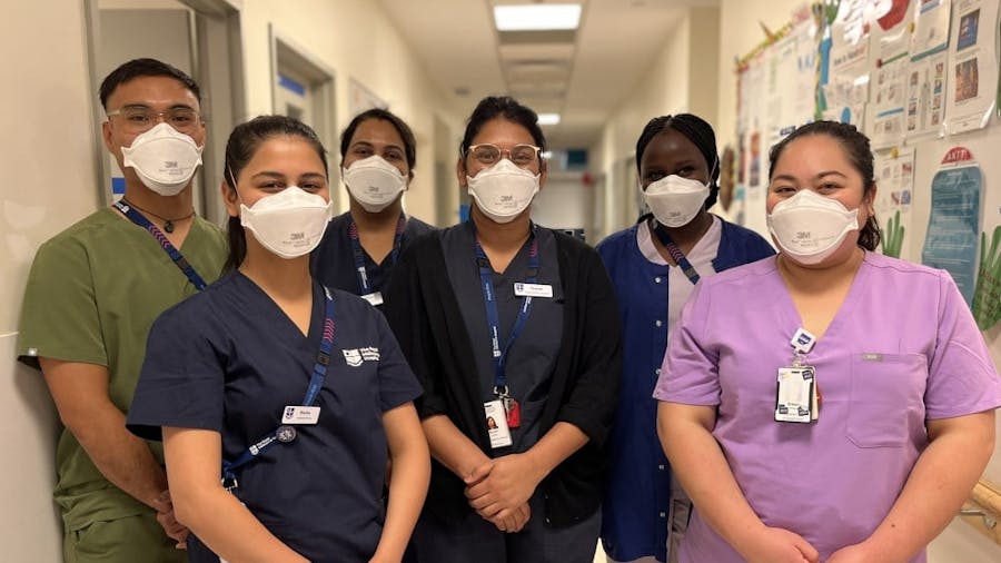 Nurses on ward for International Nurses Day